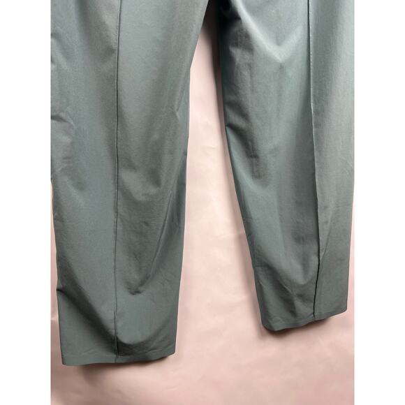 Athleta Brooklyn Ankle Pants Green Stretch Lightweight Trousers Size 12 - Picture 11 of 13